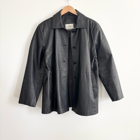 Vintage Sequence Leather Car Coat Style Jacket - Picture 2 of 14